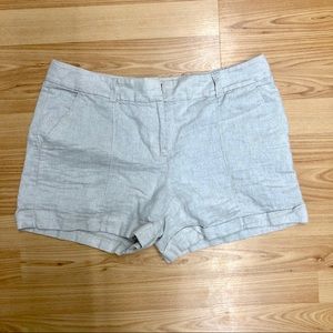 Cream Glitter Shorts size 4 Loft